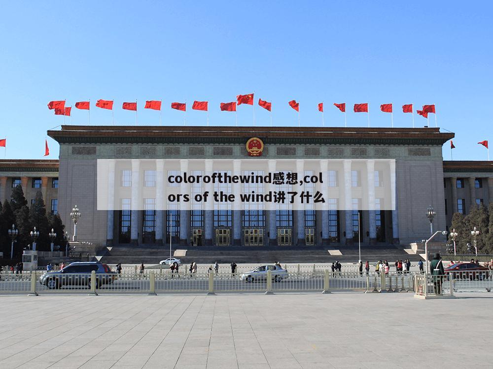 colorofthewind感想,colors of the wind讲了什么